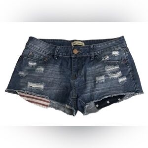 YMI American Flag Jean Shorts